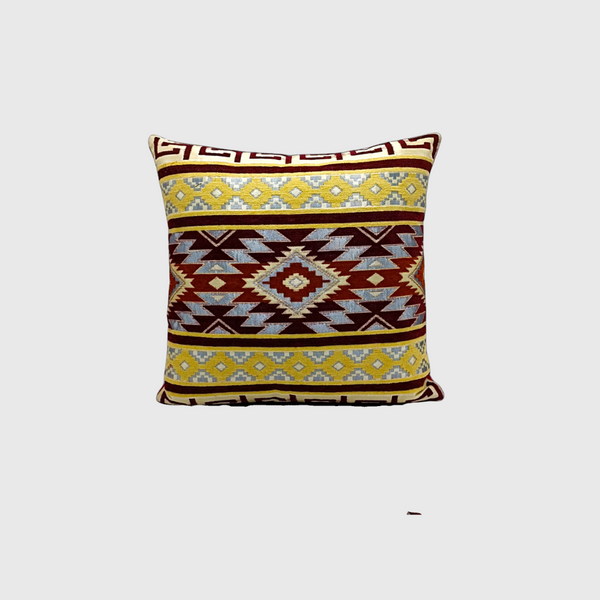 Jacquard Tile Cushion Cover (Maroon)