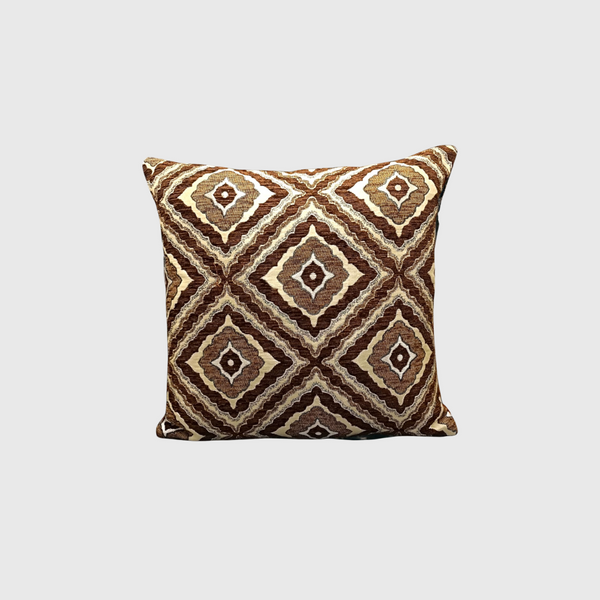 Jacquard Diamond Cushion Cover (Copper)