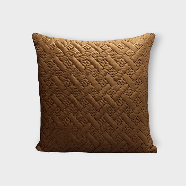 Ultra-Sonic Velvet Cushion Cover (Light Brown)