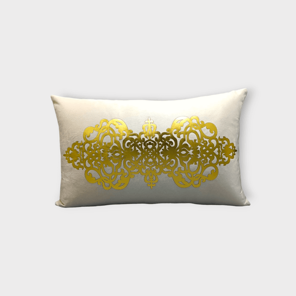 Velvet Motive Throw Pillow Cover (Off-White)