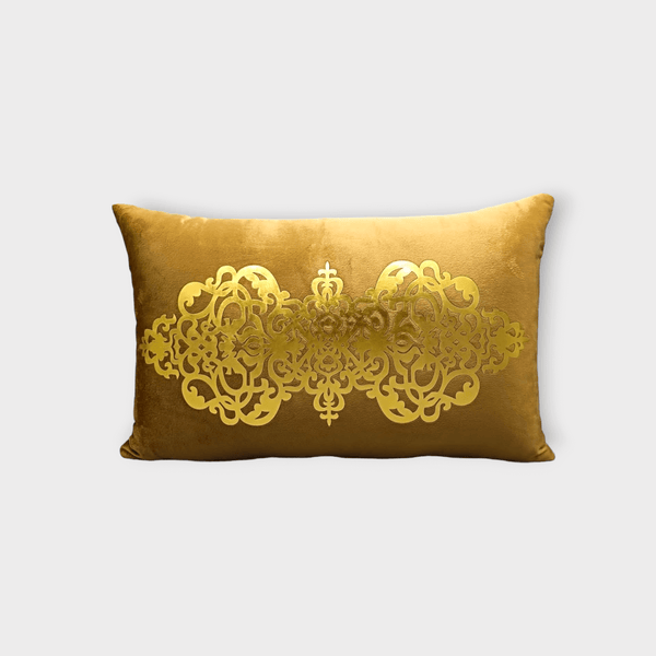 Velvet Motive Throw Pillow Cover (Light Brown)