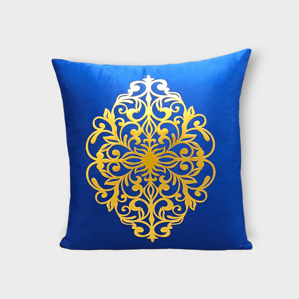 Velvet Motive Cushion Cover (Blue)