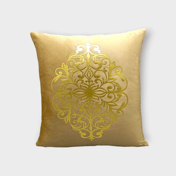 Velvet Motive Cushion Cover(Golden)